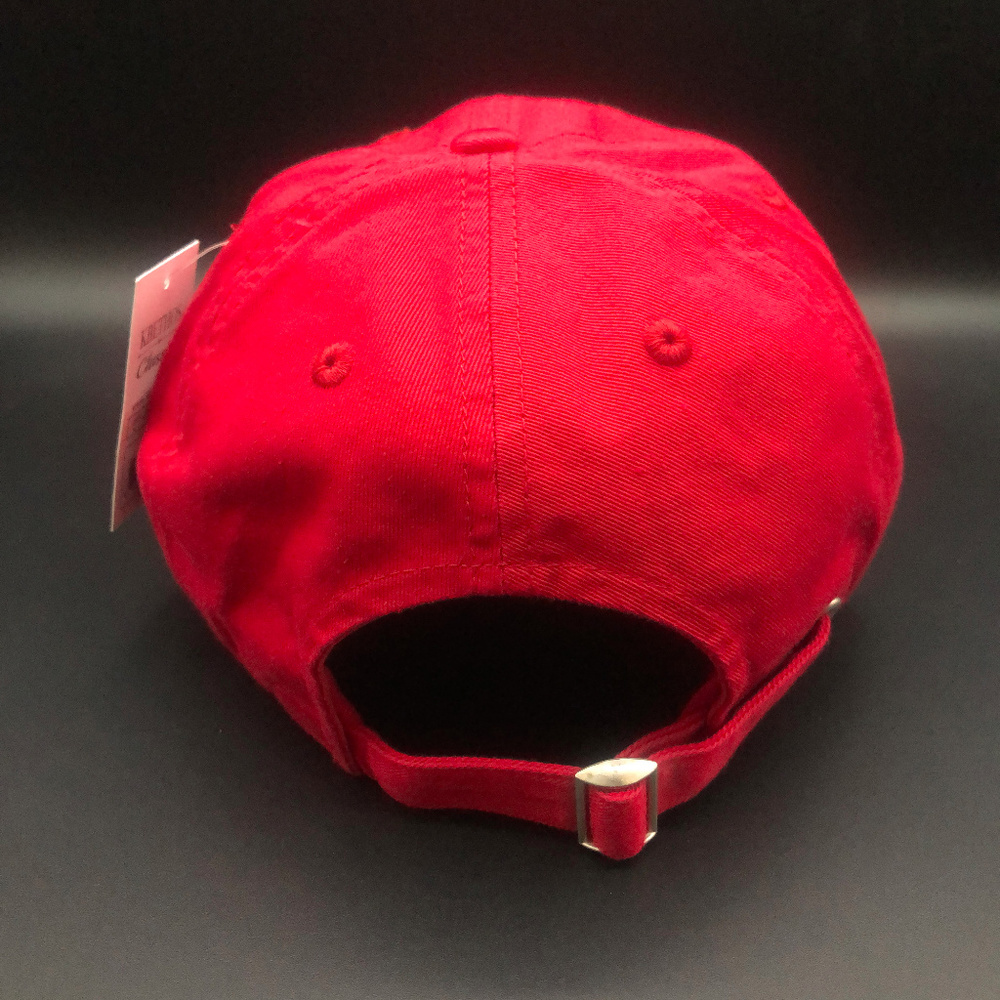 Marijuana Leaf Dad Hat Red - Picture 3 of 3